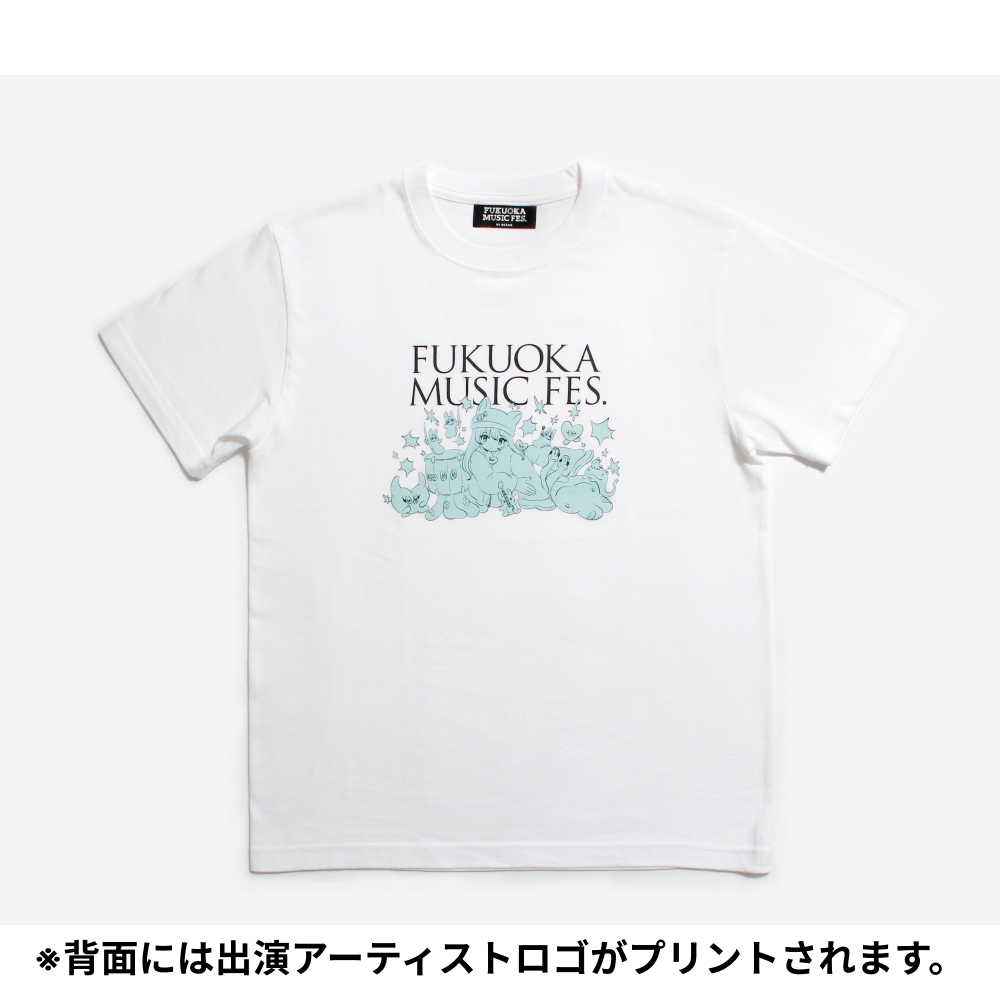FUKUOKA MUSIC FES.24×BEAMS | KAE TANAKA Tシャツ #WHITE（S/M/L/XL）
