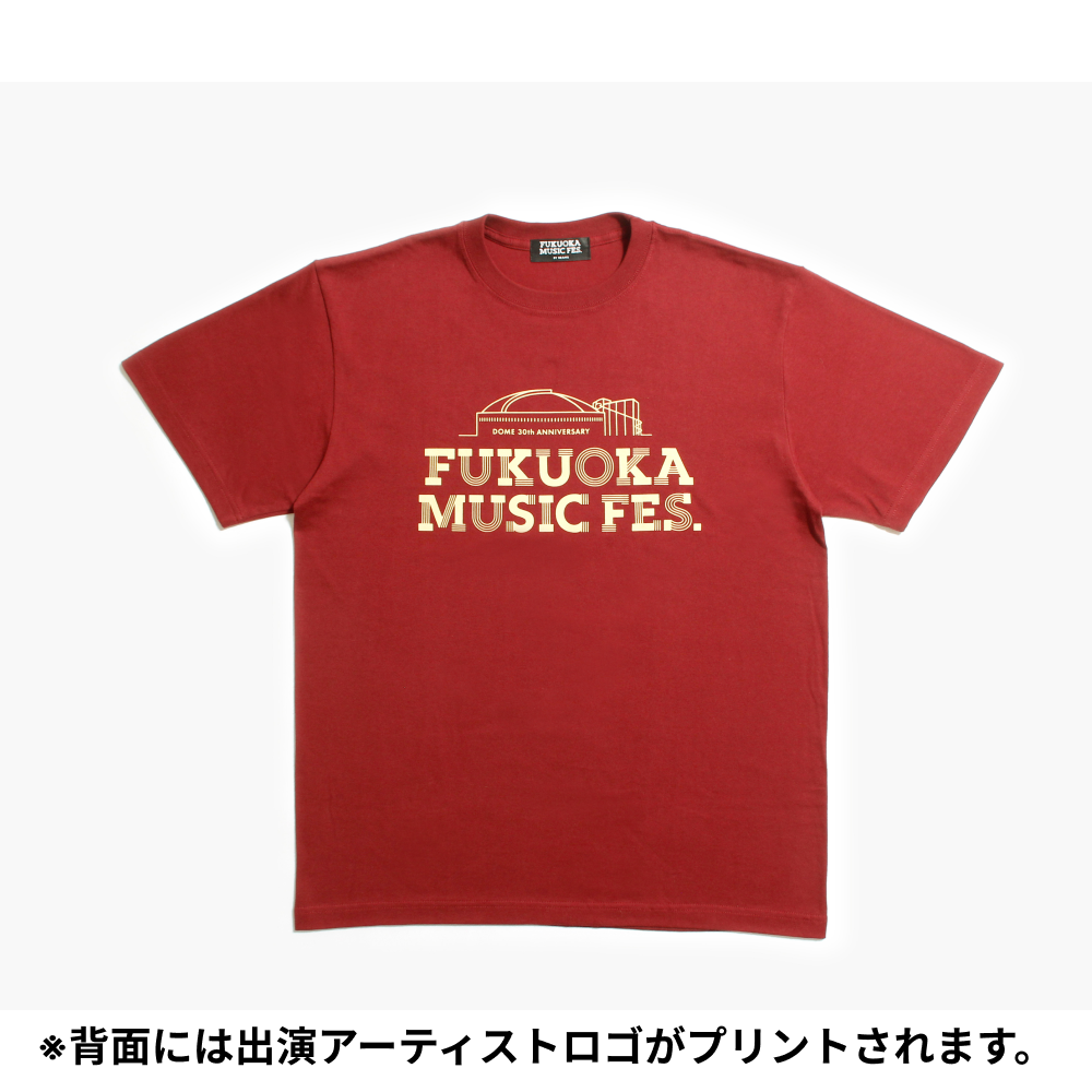 FUKUOKA MUSIC FES.24 オフィシャルロゴ Tシャツ #ブリック（S/M/L/XL）