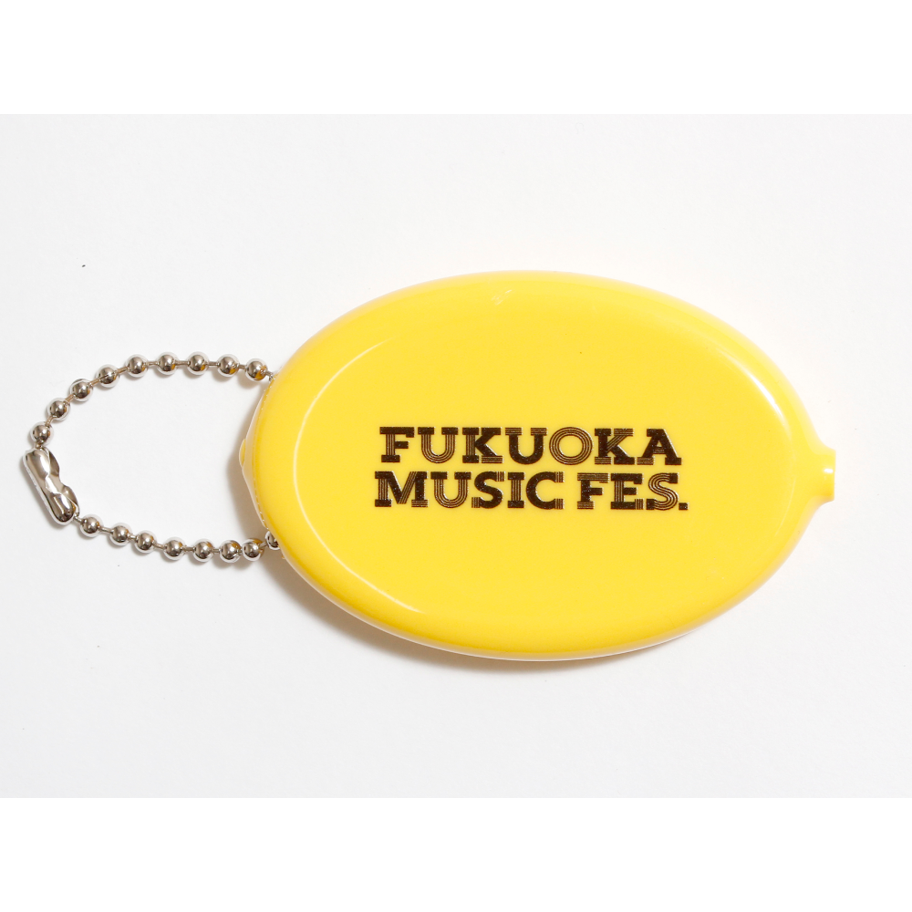 FUKUOKA MUSIC FES.24 オフィシャルロゴ ラバーコインケース（イエロー）